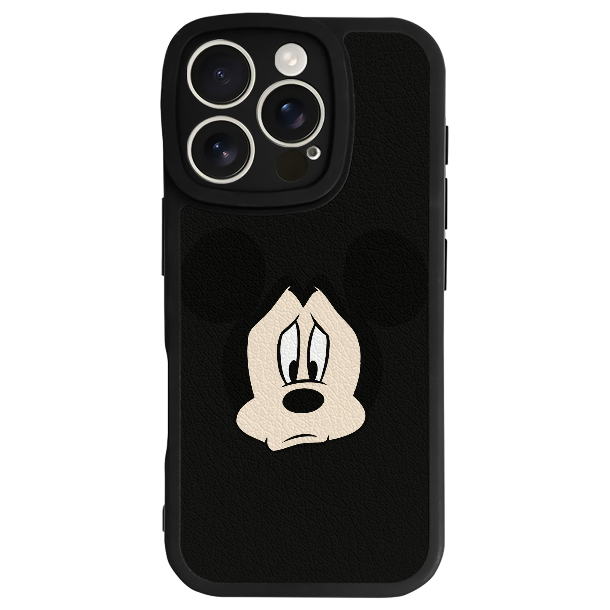 （画像用） ミッキーマウス Mickey Mouse 【iPhone 16シリーズ対応】シリコンスマホケース（レザー調） 材質：シリコン